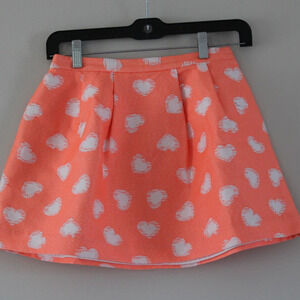 Bonpoint Orange and White Heart Skirt